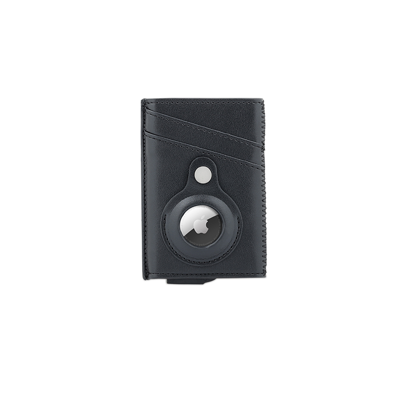 TROMSI - PU Card Holder with Air Tag - Black