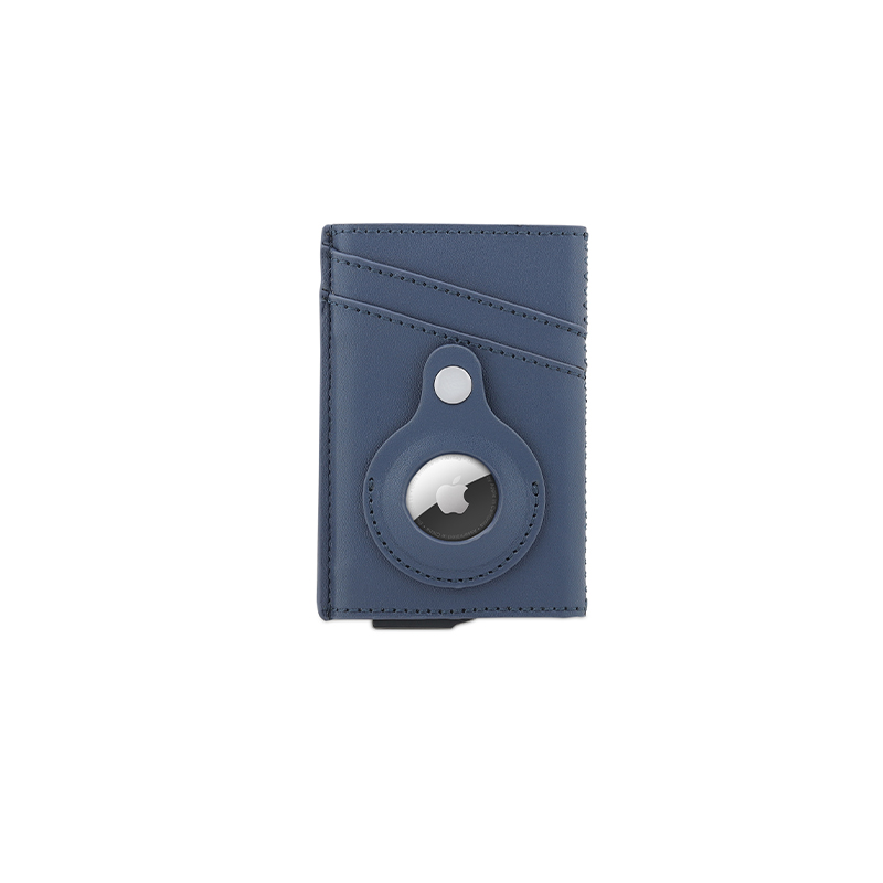 TROMSI - PU Card Holder with Air Tag - Navy Blue