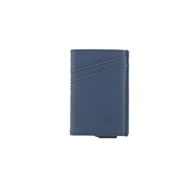 TROMSI - PU Card Holder with Air Tag - Navy Blue