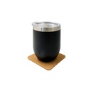 TEREVI - eco-neutral set of 4 Cork Coasters with Cork Stand