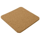 TEREVI - eco-neutral set of 4 Cork Coasters with Cork Stand