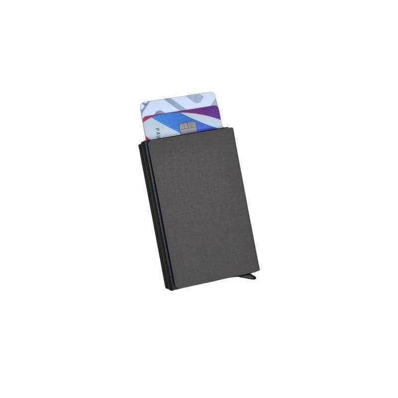 TESSIN - SANTHOME - Set of Notebook, Pen and Card Holder - Black