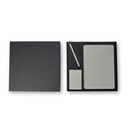 TESSIN - SANTHOME - Set of Notebook, Pen and Card Holder - Grey