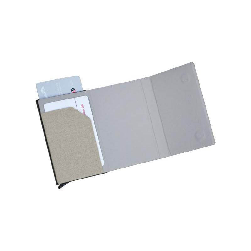 TESSIN - SANTHOME - Set of Notebook, Pen and Card Holder - Grey