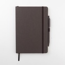 ABULA - eco-neutral A5 Fruit Paper Hard Cover Notebook & Ball Pen - Coffee