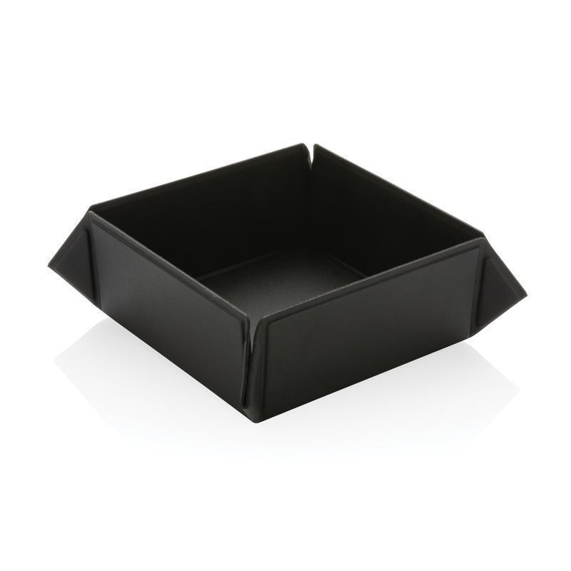 Swiss Peak RCS recycled PU Foldable Magnetic Storage Tray - Black