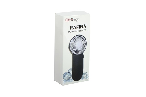 RAFINA - Portable Desk/Hand Fan (Battery operated) - Black