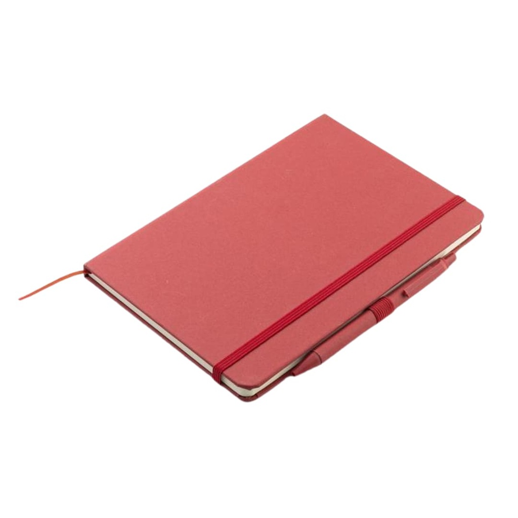 ABULA - eco-neutral® A5 Hard Cover Notebook & Pen Set - Cherry Paper