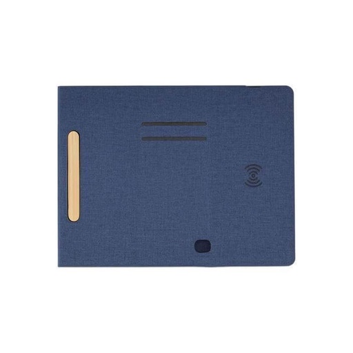 BLACE - CHANGE ZERO Recycled PU 15W Wireless Mousepad & Desk Organizer - Navy Blue