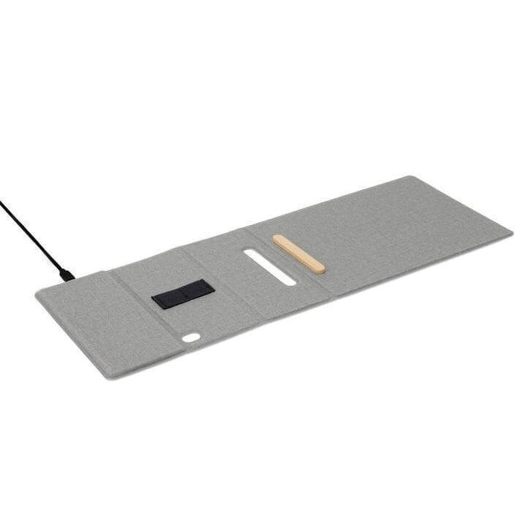 BLACE - CHANGE ZERO Recycled PU 15W Wireless Mousepad & Desk Organizer - Grey