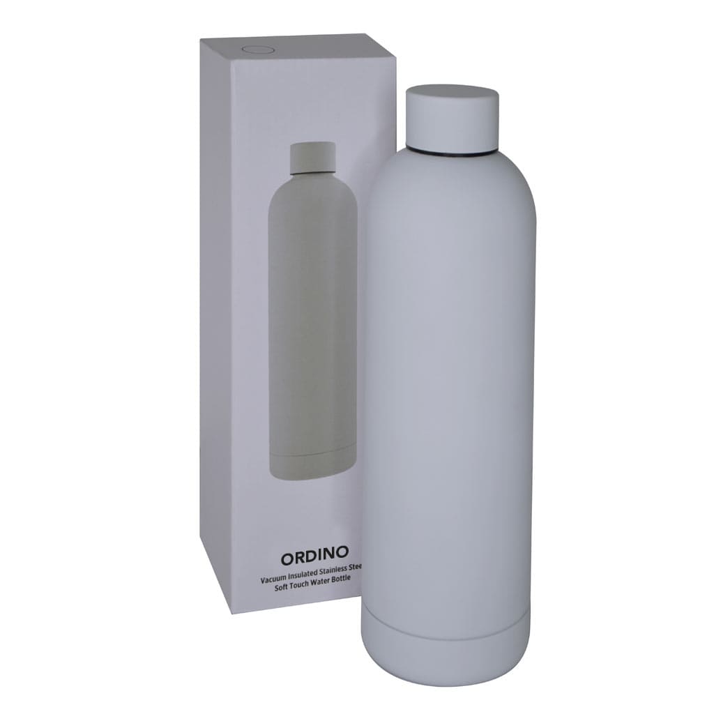 ORDINO  - Soft Touch Insulated Water Bottle - 750ml - White