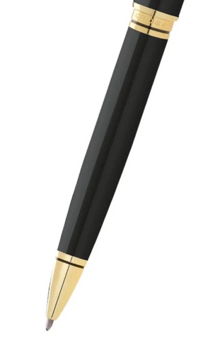 Coventry Classic Black Lacquer with Gold Tone Appointments Ballpoint Pen