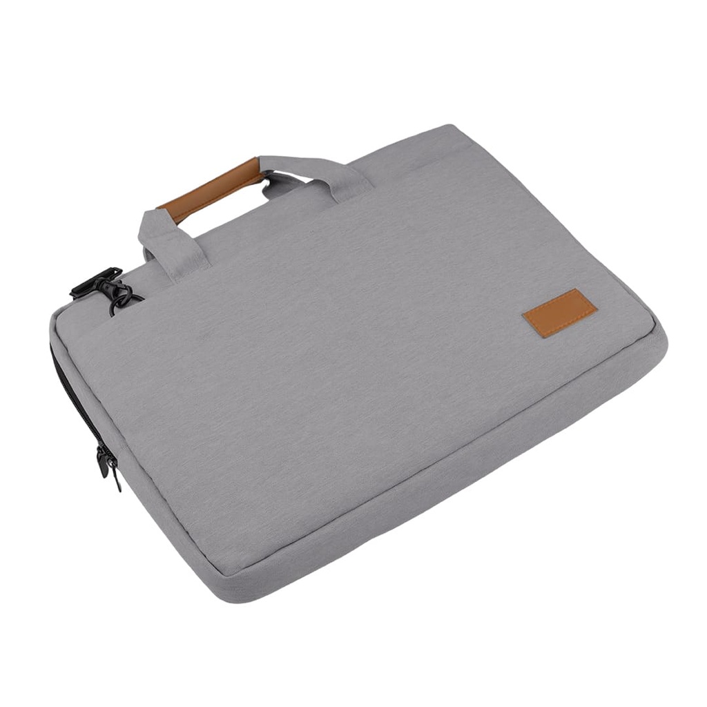 SLOTEN - Santhome® 15" Laptop Bag - Grey/Tan