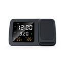 RISE - Giftology Digital Alarm Clock Wireless Charger - Black