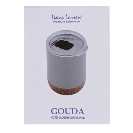 GOUDA - Hans Larsen Vacuum Mug With Cork Base - Grey