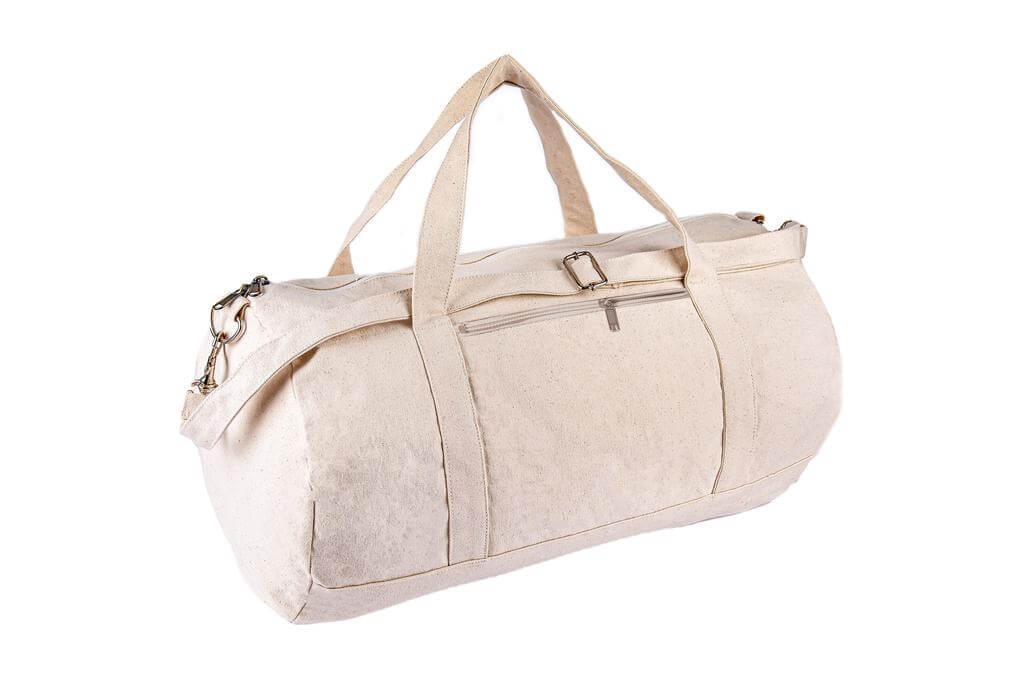 SAYDA - 300 gsm Recycled Cotton Duffle Bag from Non GRS Factory - Natural