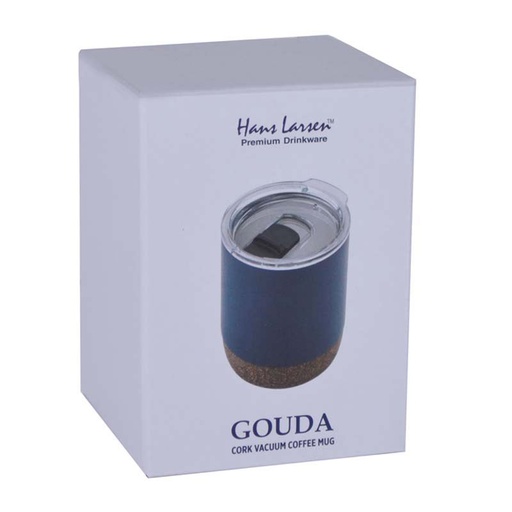 GOUDA - Hans Larsen Vacuum Mug With Cork Base - Blue