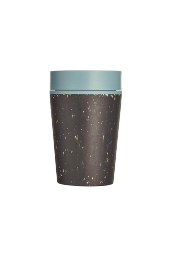 Circular Cup 8oz Black & Faraway Blue