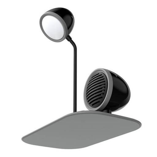 VEERE - @memorii 3 in 1 Wireless Charger Lamp with Speaker - Black