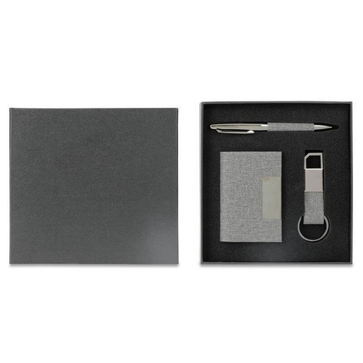 SILVAN - Giftology Gift Set ( Card Holder, Key Chain and Pen ) - Grey