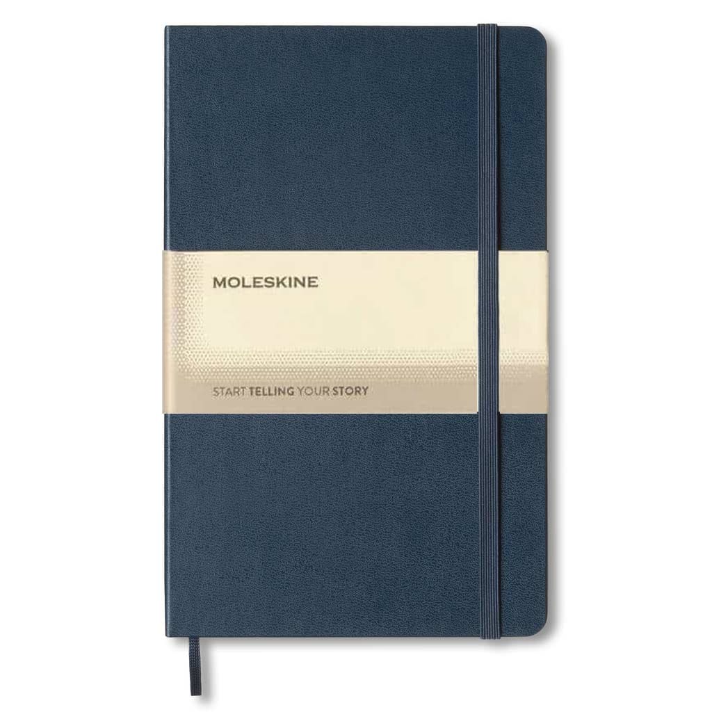 Moleskine Classic Large Ruled Hard Cover Notebook – Sapphire Blue