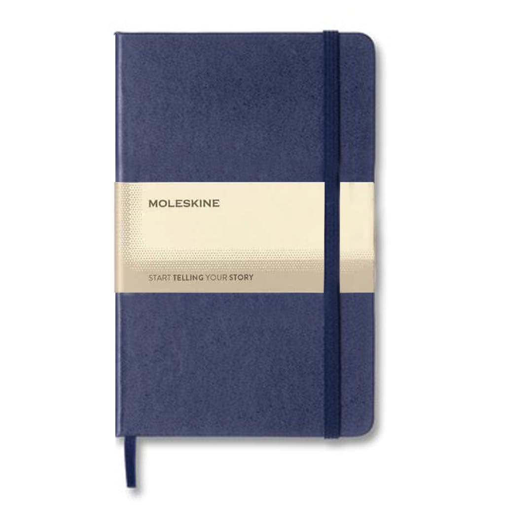 Moleskine Classic Medium Ruled Hard Cover Notebook – Prussian Blue