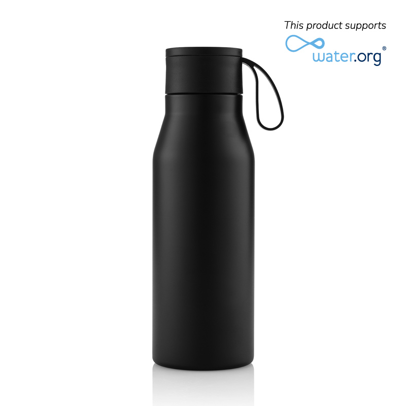 NEBRA - CHANGE Collection Vacuum Bottle with Loop - 600ml - Black