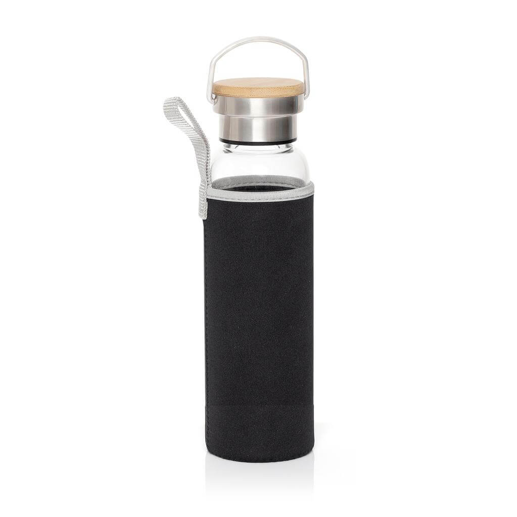 FLOHA – Hans Larsen Borosilicate Glass Bottle with Neo Sleeve – Black