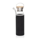 FLOHA - Hans Larsen Borosilicate Glass Bottle with Neo Sleeve - Black