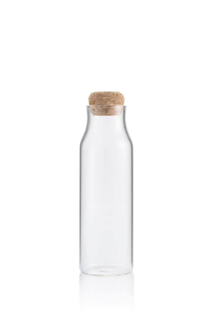 BERKA - Borosilicate Glass Bottle with Cork Lid - 600ml