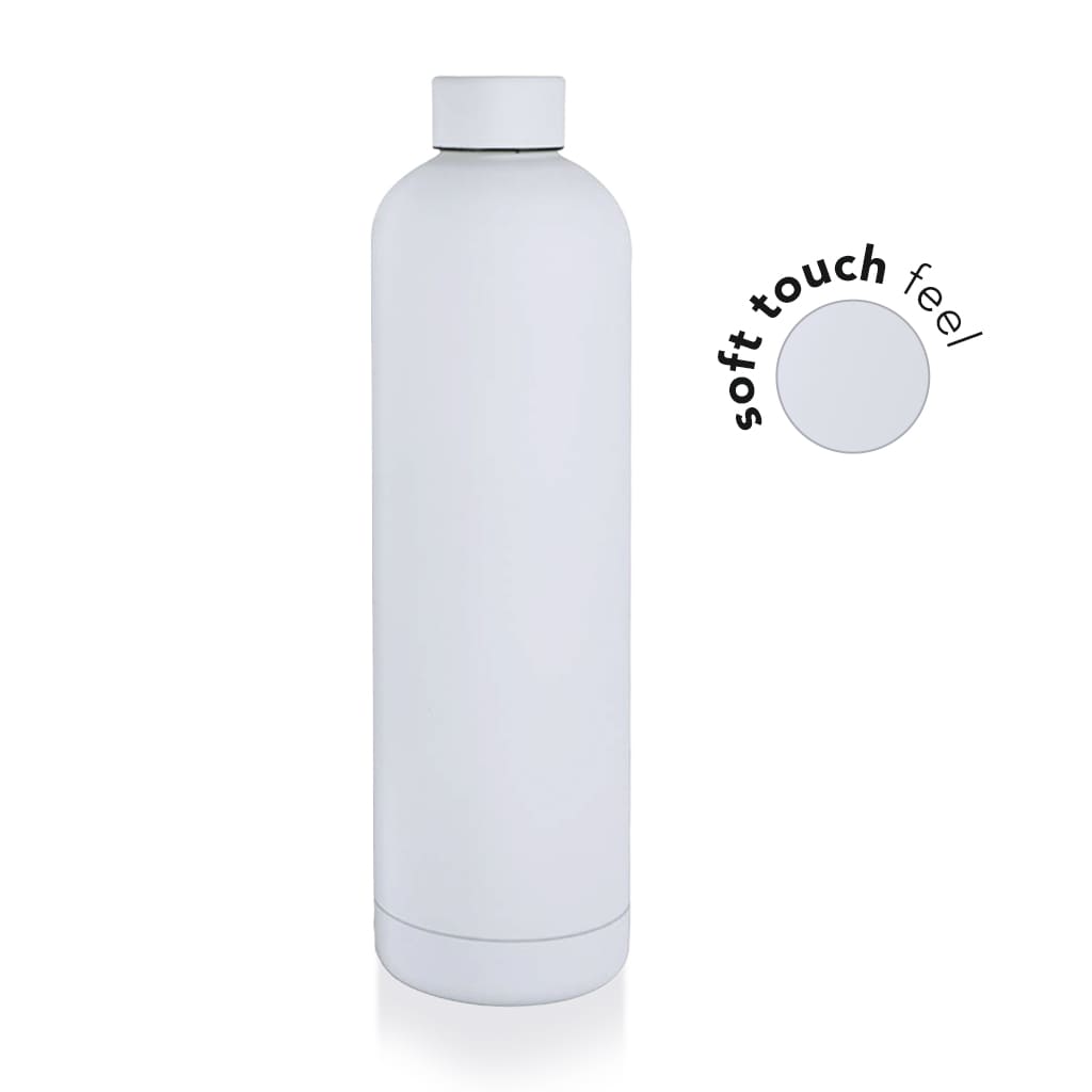 GRIGNY – Soft Touch Insulated Water Bottle – 1000ml – White