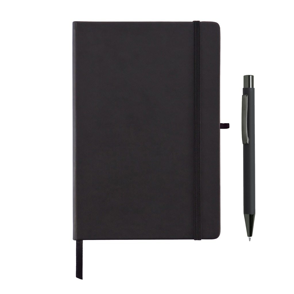 BORNA – Giftology A5 Hard Cover Notebook and Pen Set – Black