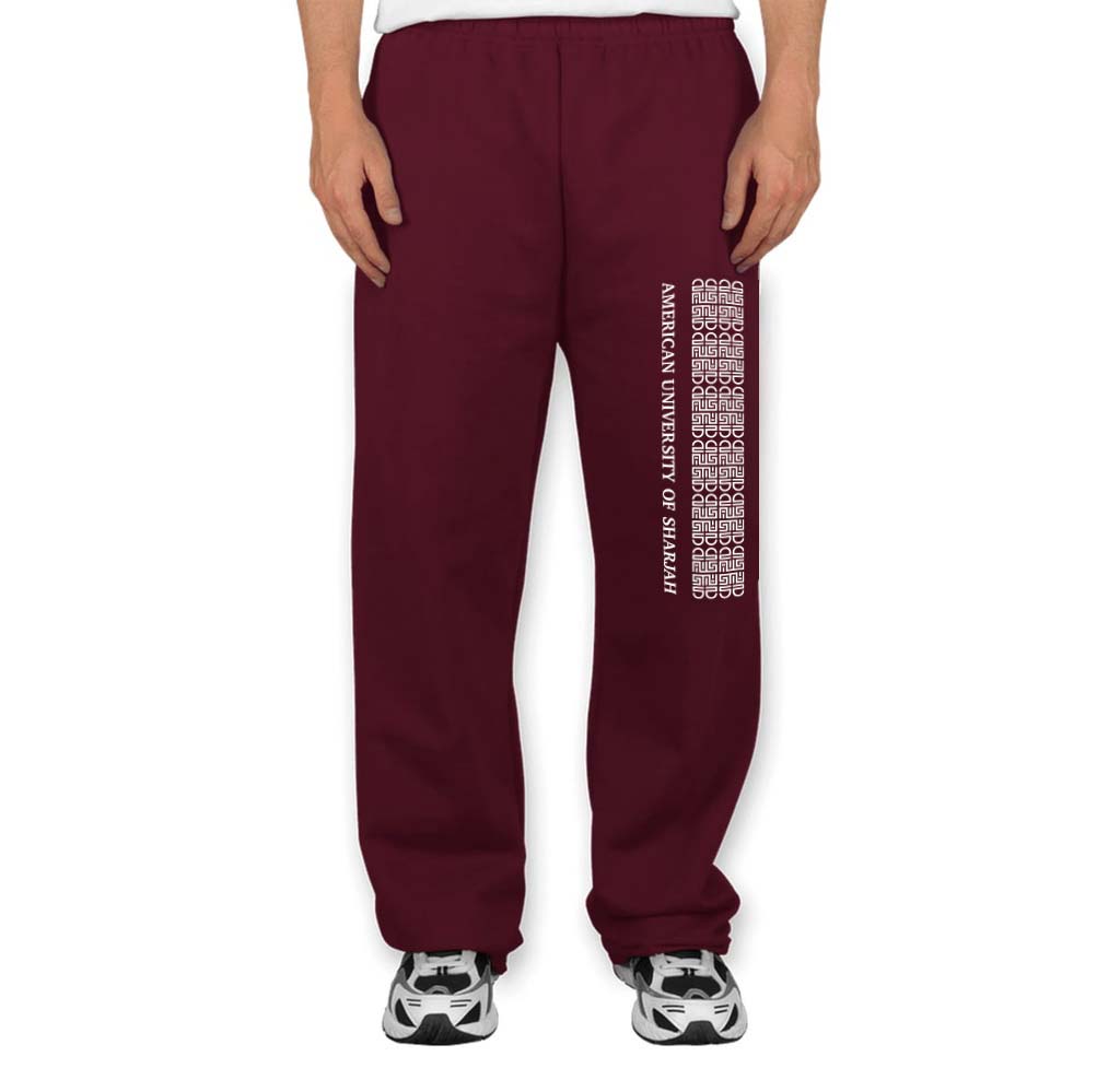 Fitted Sweatpants Fleece (unisex) - Burgundy