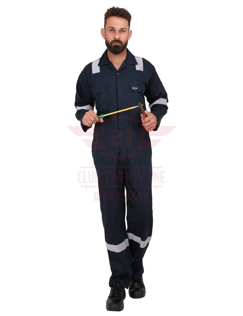 Dubai Coverall
Color: Navy Blue
Fabric: Pre Shrunk 100% Cotton
GSM: 210