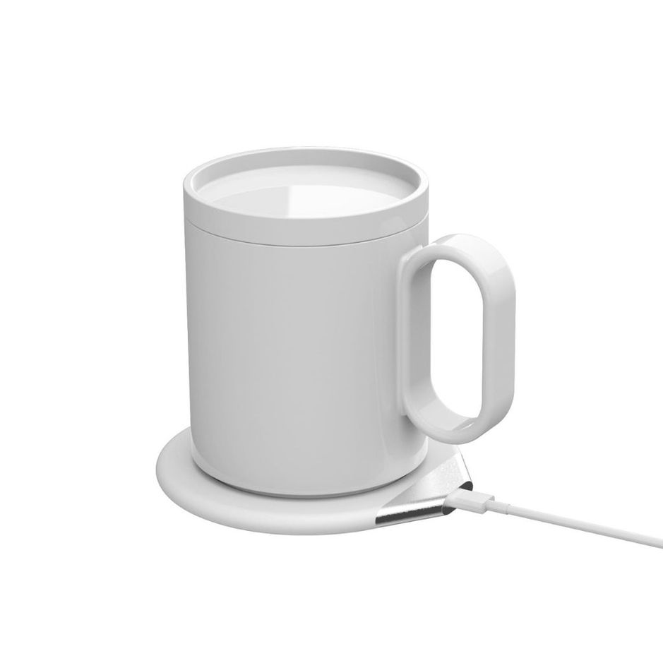 CRIVITS – Smart Mug Warmer with Wireless Charger – White