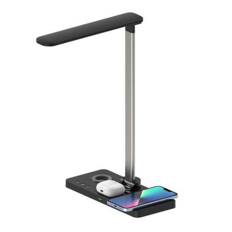 VELES – @memorii 3 in 1 Wireless Charger with Desk Lamp – Black