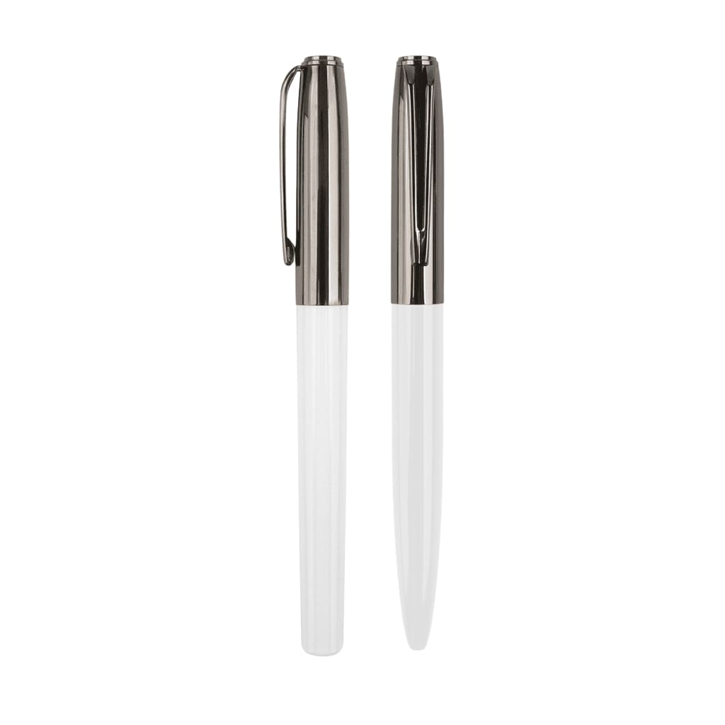 NORA – Gift Set of Roller and Ball Pen – White