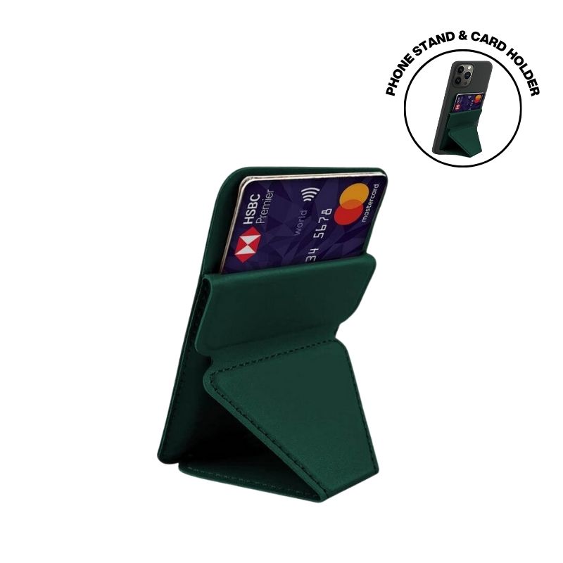 ODDA – Mag Card Holder with Phone Stand – Green