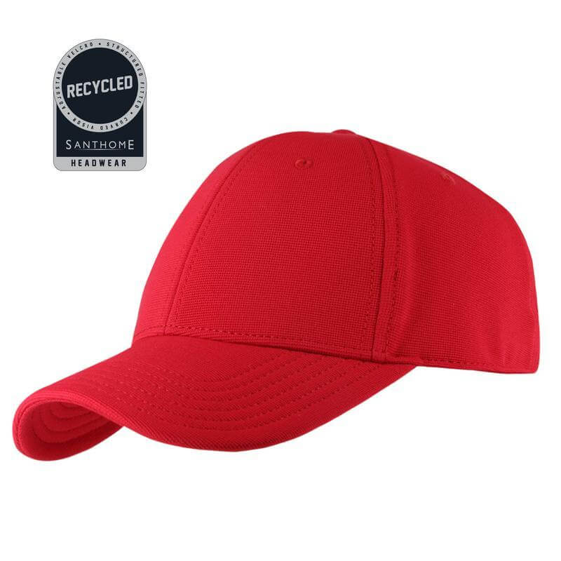 TITAN – Santhome Recycled 6 Panel Adjustable Cap – Red