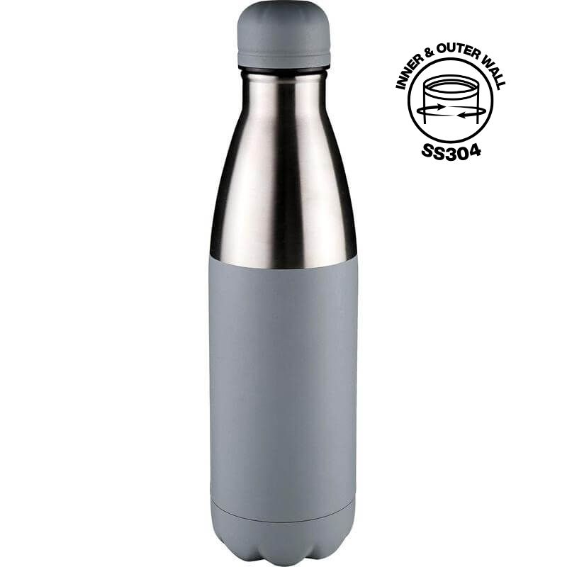 HOPA – Hans Larsen Double Wall Stainless Steel Water Bottle – Grey