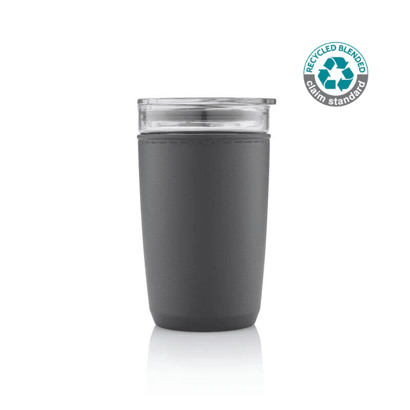 CERRA - Hans Larsen Premium Glass Tumbler with Recycled Protective Sleeve - Black