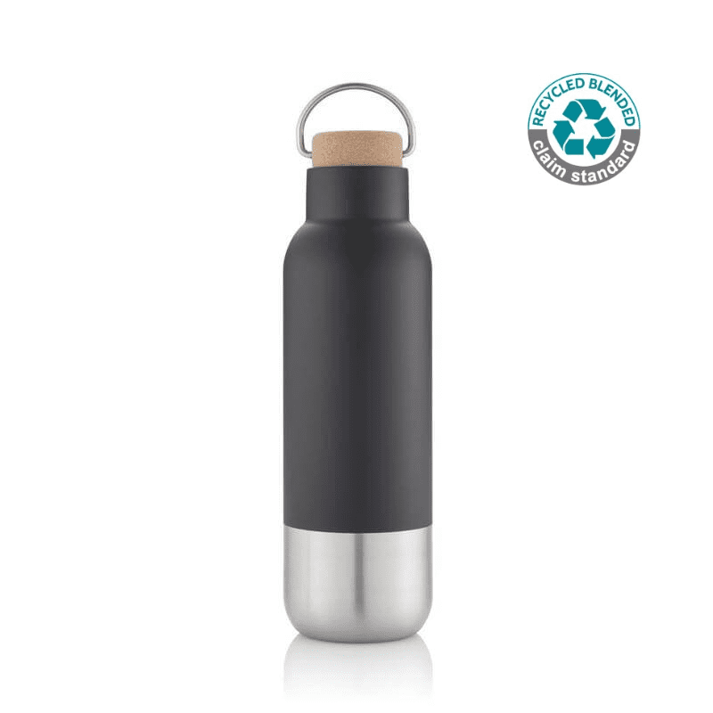 AVERSA – Hans Larsen RCS Recycled Stainless Steel Insulated Water Bottle – Black