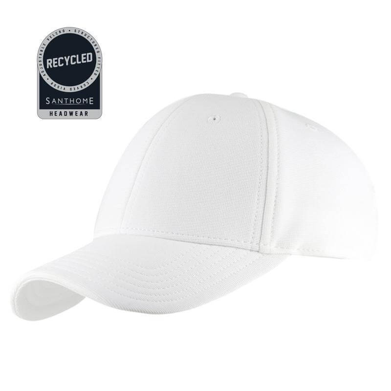 TITAN - Santhome Recycled 6 Panel Adjustable Cap - White