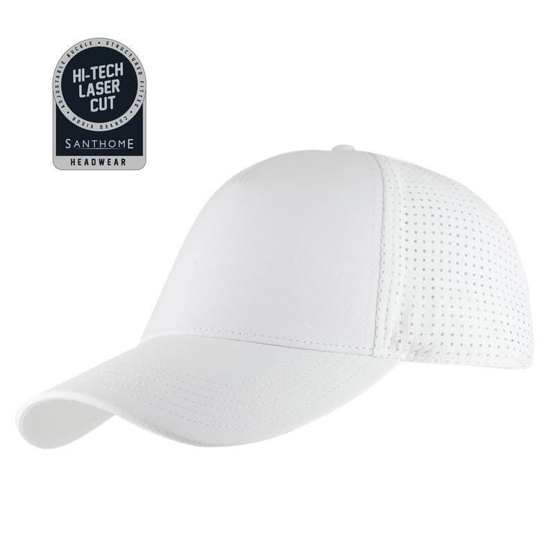 ACE – Santhome 5 Panel DryNCool® Sports Cap – White