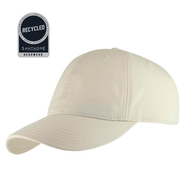 FLEX – Santhome Recycled 6 Panel Relaxed Fit Cap – Beige