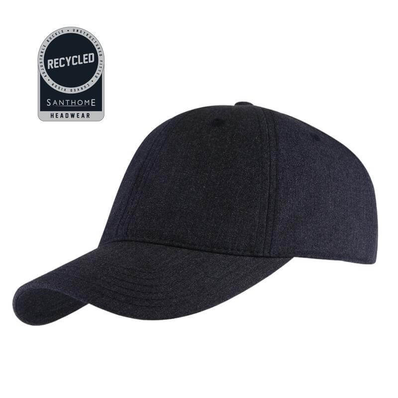 FLEX - Santhome Recycled 6 Panel Relaxed Fit Cap - Navy Blue