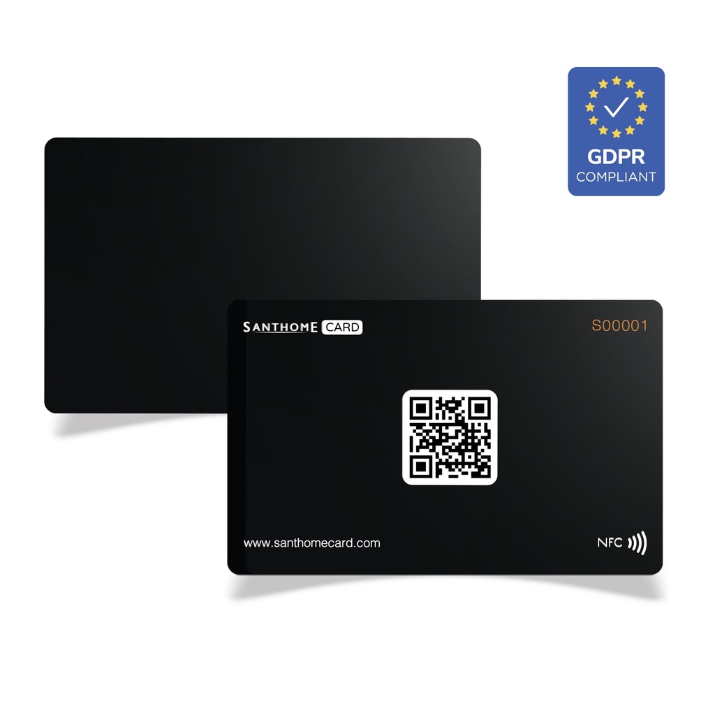 Santhome Card – Digital Business NFC Card – Black