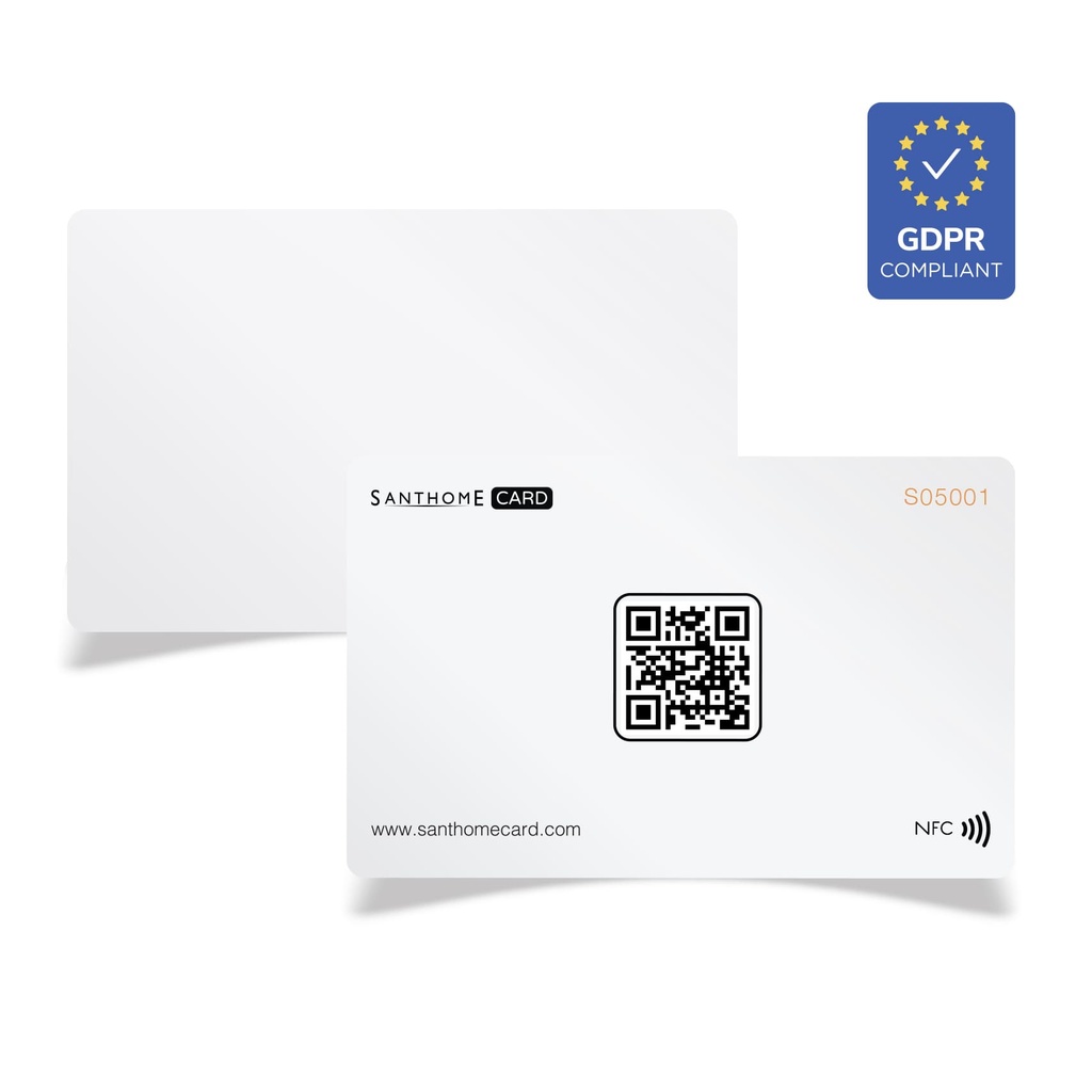 Santhome Card – Digital Business NFC Card – White