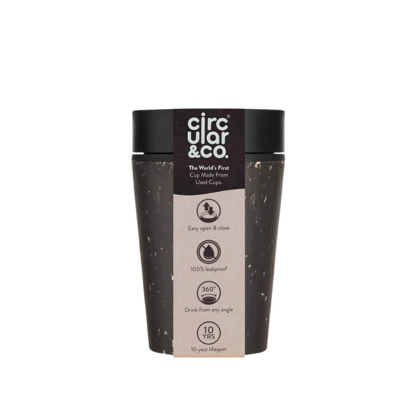 Circular Cup 8oz Black & Cosmic Black