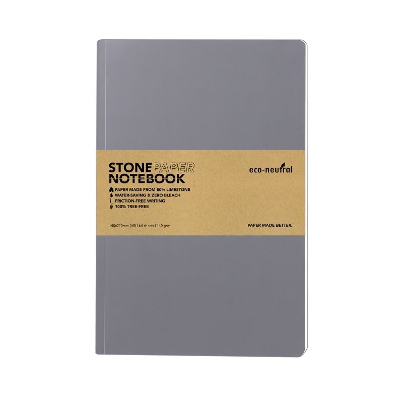 NEYA – eco-neutral Stone Paper Tree-Free Notebook – Grey